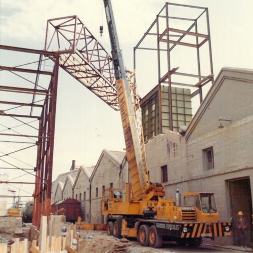 Pasarela de silo a almacén de azúcar