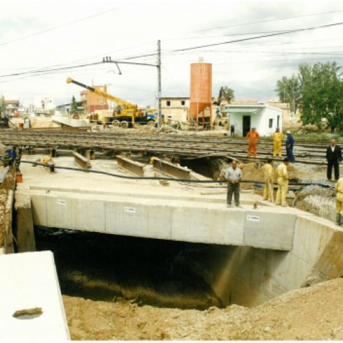 Túnel paso inferior paso a nivel Palencia