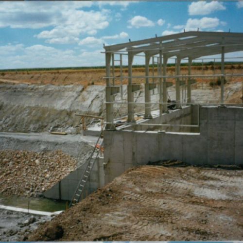 Estructura minicentral hidroeléctrica Baños de Cerrato