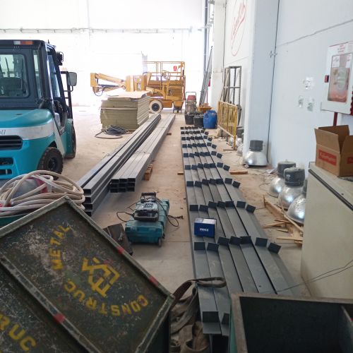 Preparación de estructuras en taller