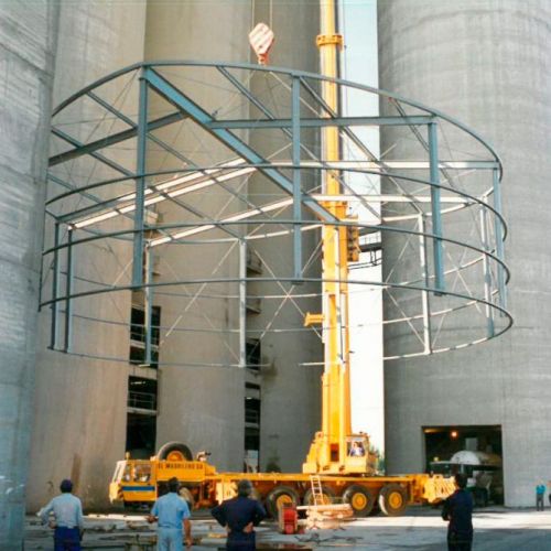 Estructura sobre silo cementos portland Ceno