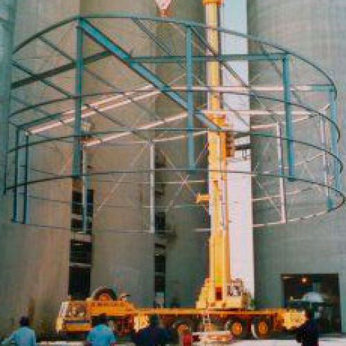 Estructura sobre silo cementos portland Ceno