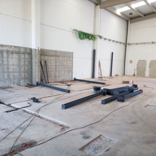 Preparación de estructuras en taller