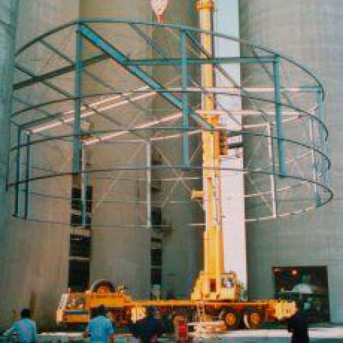 Estructura sobre silo cementos portland Ceno