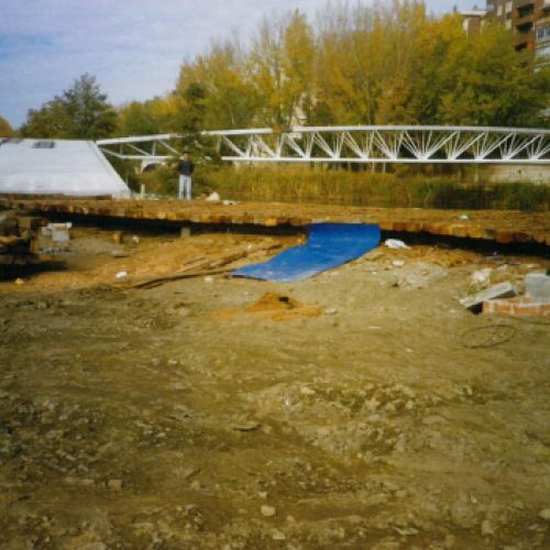 Pasarela puente parque Isla Dos Aguas