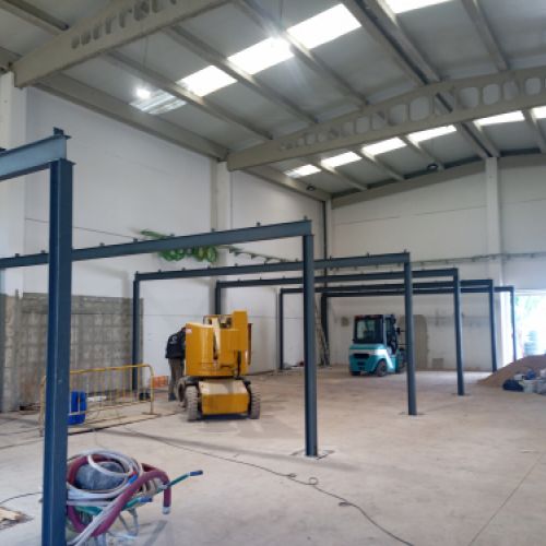 Preparación de estructuras en taller